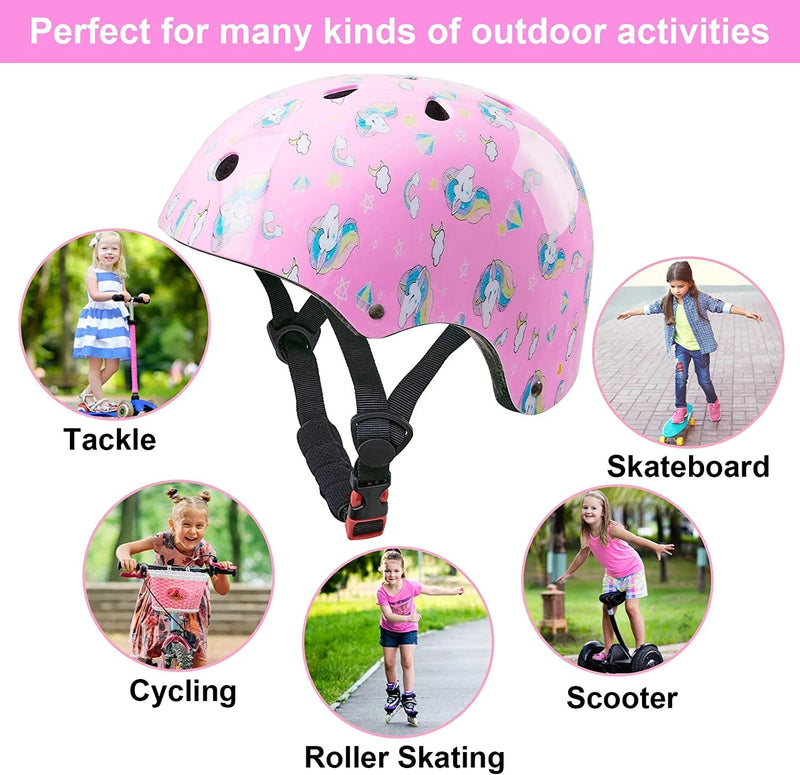 Toddler Helmet, Bienbee Kids Bike Helmet Skateboard Helmets for Bicycle Balance Bike Scooter for Girls Kids Age 3-5-8 Years