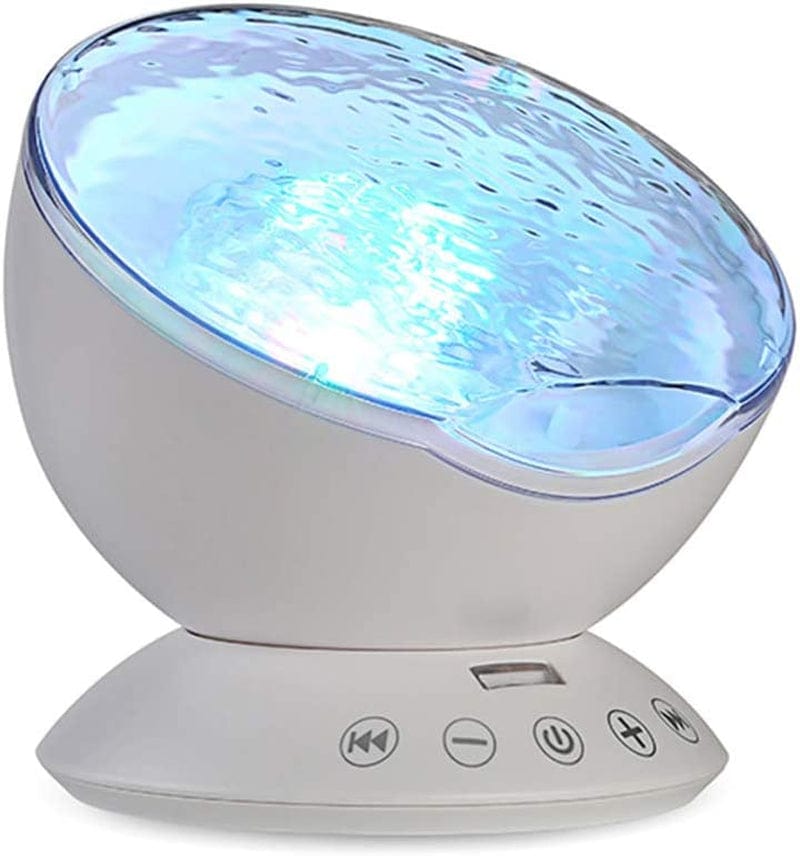 TOMNEW Mermaid Decor Remote Control Night Light Ocean Wave Projector 7 Colorful Ceiling Mood Lamp with Bulit-In Speaker Music Player for Baby Adults Bedroom Living Room (Blue) Home & Garden > Pool & Spa > Pool & Spa Accessories TOMNEW White  