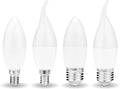TONONE 10Pcs 5W 7W LED Candle Bulb E14 E27 Led Light 220V-240V Led Lamp No Flicker Spotlight Chandelier Lighting ( Color : Warm White , Size : C35-E27_NO_5W 220V )