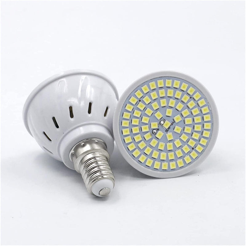 TONONE 10Pcs LED Lamp E27 E14 GU10 MR16 220V LED Bulb Spotlight 48 60 80Leds 2835 Spotlight ( Color : Cold White , Size : MR16_60LEDS )