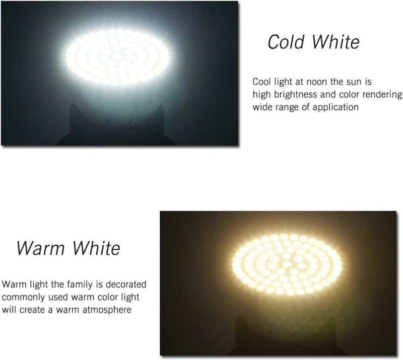 TONONE 10Pcs LED Lamp E27 E14 GU10 MR16 220V LED Bulb Spotlight 48 60 80Leds 2835 Spotlight ( Color : Cold White , Size : MR16_60LEDS )