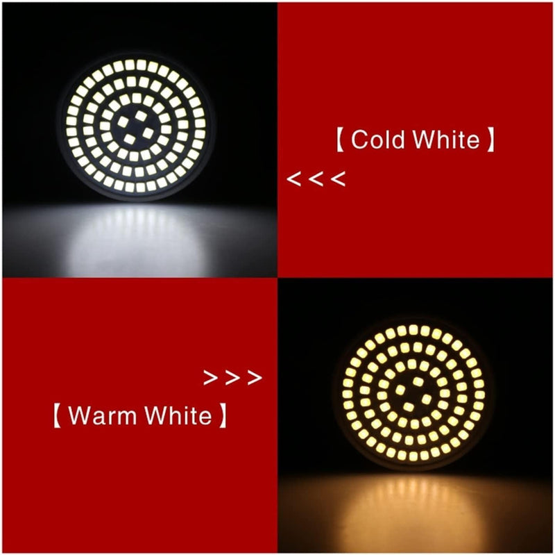 TONONE 10Pcs MR16 GU10 E27 E14 LED Spotlight Bulb 220V LED Lamp 48 60 80 LED 2835 SMD Spot Light Cold/Warm White ( Color : White , Size : E14_220V_80 LED )