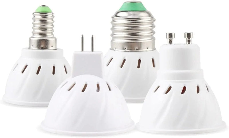 TONONE 10Pcs MR16 GU10 E27 E14 LED Spotlight Bulb 220V LED Lamp 48 60 80 LED 2835 SMD Spot Light Cold/Warm White ( Color : White , Size : E14_220V_80 LED )