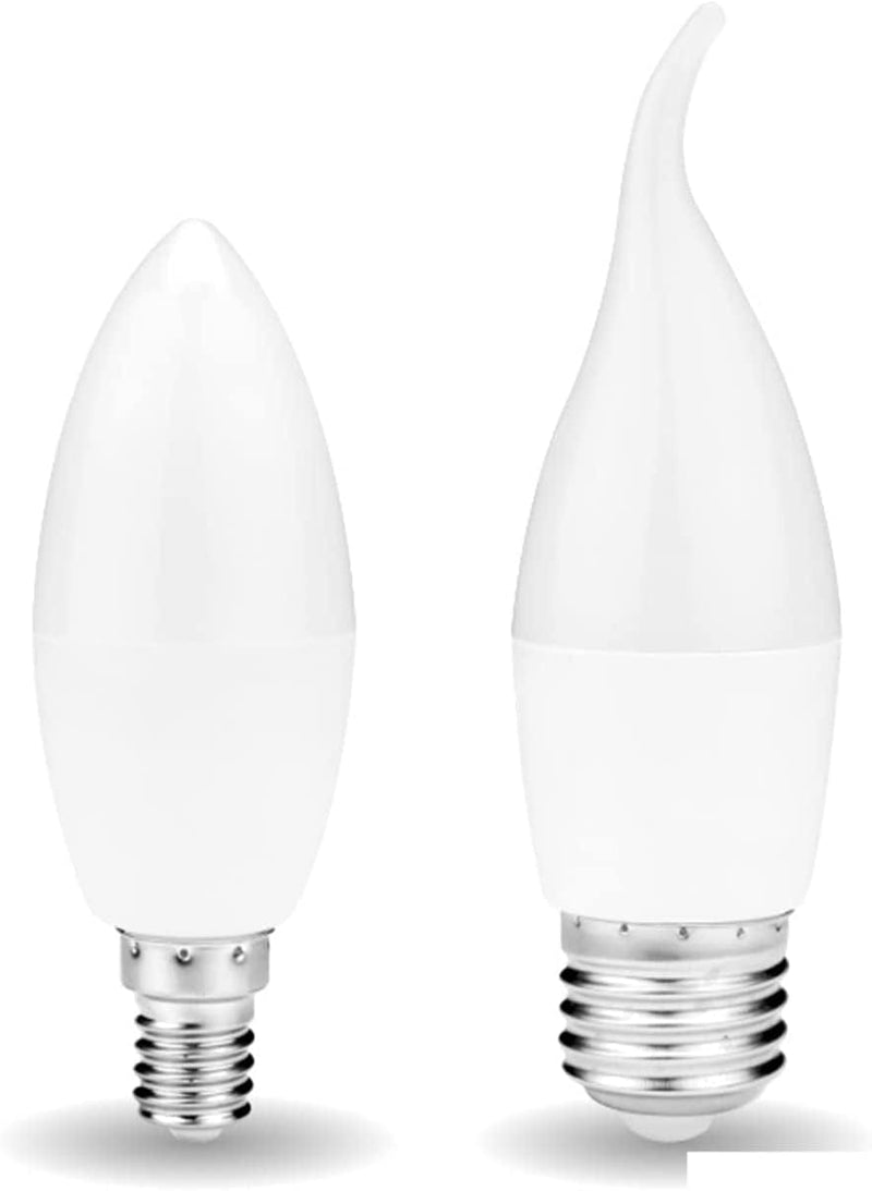 TONONE 2Pcs 5W 7W LED Candle Bulb E14 E27 Led Light 220V-240V Led Lamp No Flicker Spotlight Chandelier Lighting ( Color : Warm White , Size : C35-E27_NO_5W 220V ) Home & Garden > Lighting > Flood & Spot Lights TONONE Cold White C35L-E27_NO_5W 220V 