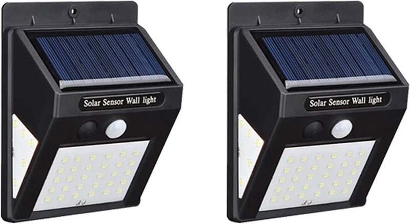 TONONE 40 LED Outdoor Solar Wall Lamp Solar Step Lights IP65 Waterproof Solar Lights PIR Motion Sensor for Garden Night Light ( Color : 2PCS )