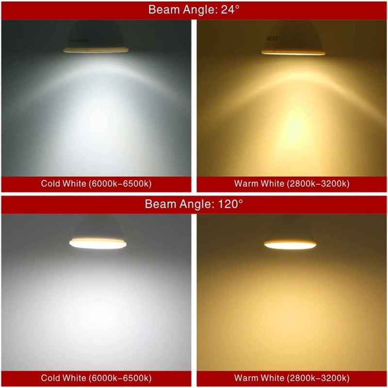 TONONE 4Pcs MR16 GU10 E27 E14 LED Bulb 6W 220V LED Lamp Spotlight LED Spot Light 24/120 Degree Cold/Warm White ( Color : 220V , Size : 120 Cold White_No_E14 ) Home & Garden > Lighting > Flood & Spot Lights TONONE   
