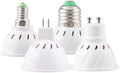 TONONE 4Pcs MR16 GU10 E27 E14 LED Spotlight Bulb 220V LED Lamp 48 60 80 LED 2835 SMD Spot Light Cold/Warm White ( Color : White , Size : E14_220V_48 LED )