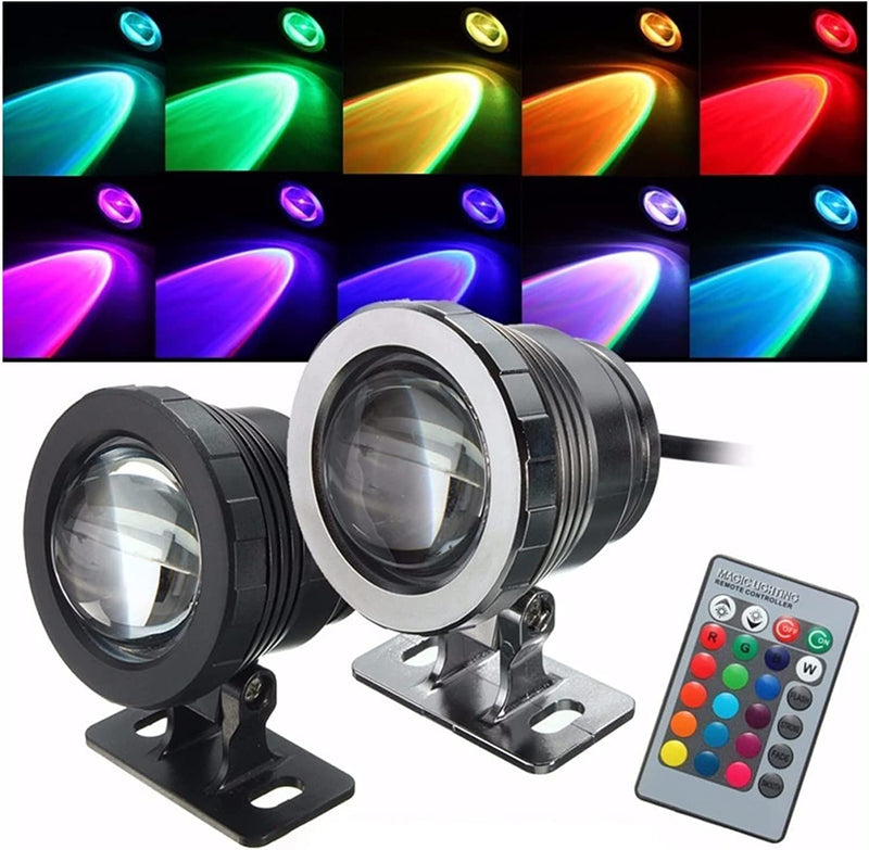 TONONE RGB Underwater LED Spot Light Flood Light +Controller 10W 15W Color Changing Lamp IP68 Waterproof for Pond AC DC 12V 85-265V ( Color : AC 85-265V , Size : Sliver_10W ) Home & Garden > Pool & Spa > Pool & Spa Accessories TONONE   