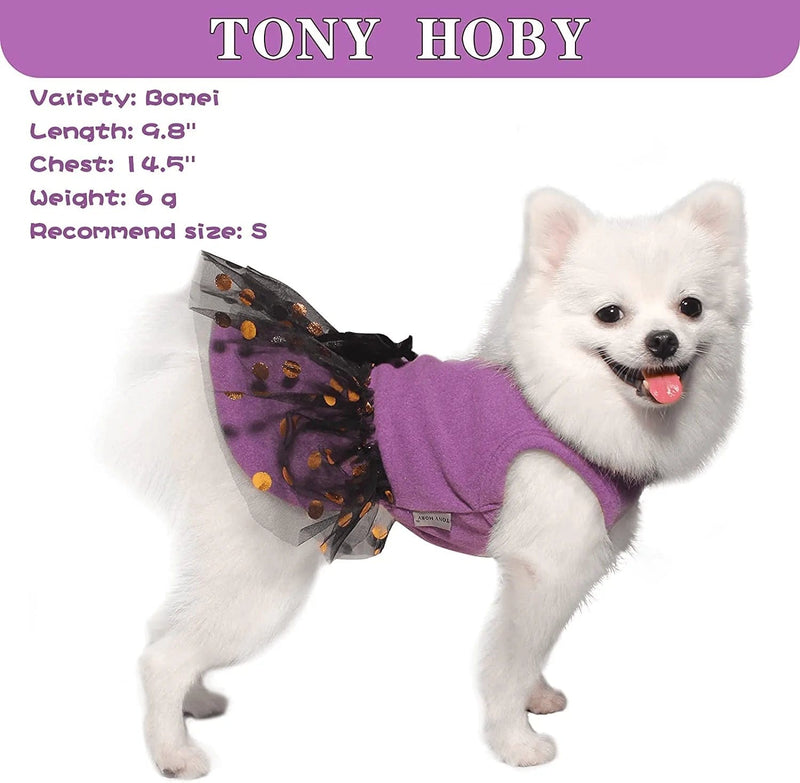 TONY HOBY Dog Sweater Dresses, Pet Sweater with Leash Hole, Houndstooth Pattern Dog Pullover Warm Sweater Vest Skirt for Fall Winter Animals & Pet Supplies > Pet Supplies > Cat Supplies > Cat Apparel TONY HOBY   