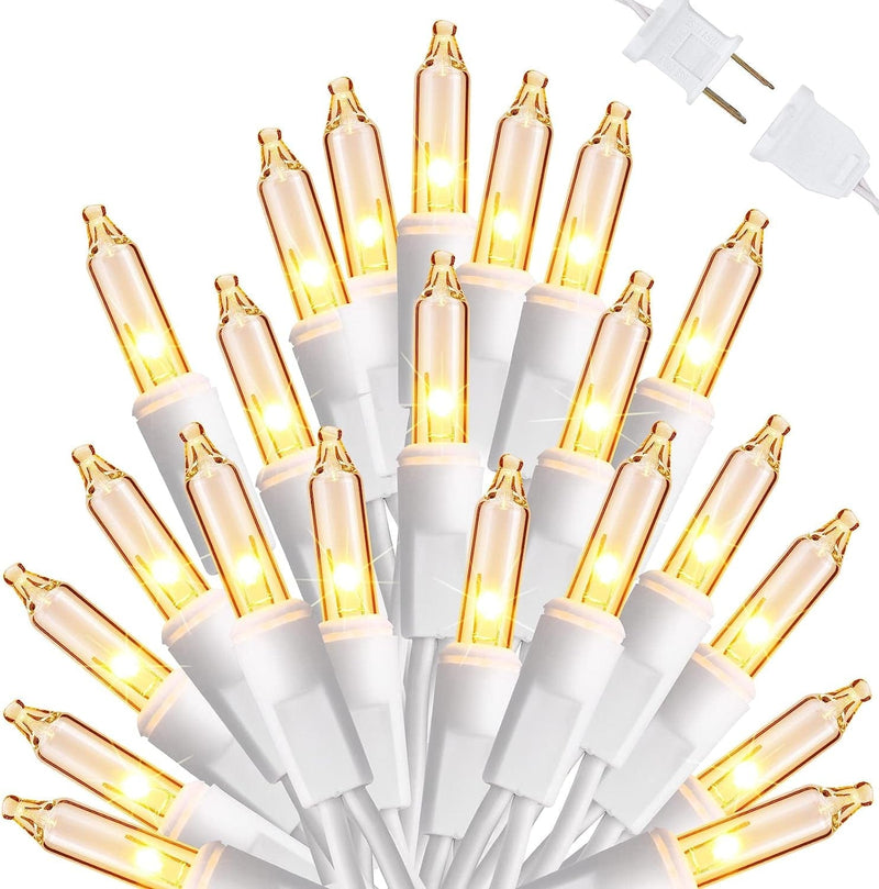 Toodour Easter Pastel Lights - 33Ft 100 Count Incandescent Easter String Lights, UL Certified Connectable White Wire Mini Bulb Lights for Tree, Holiday, Party, Easter Decorations Home & Garden > Decor > Seasonal & Holiday Decorations Taizhou Tengyuan Decorative Lighting Co Ltd Warm White - White Wire 77ft 