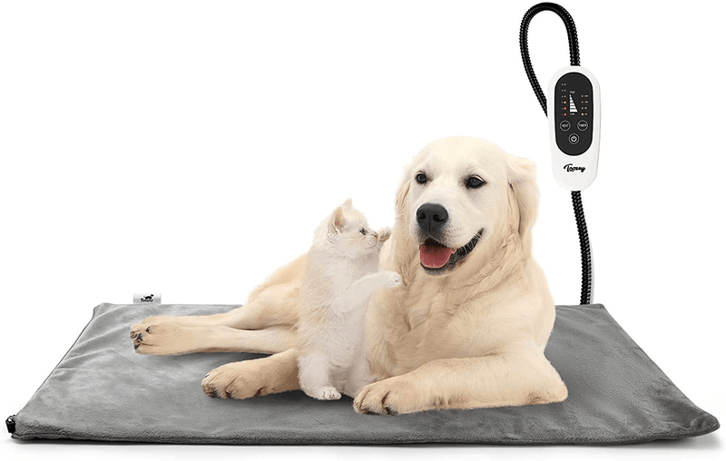 Toozey Pet Heating Pad, Temperature Adjustable Dog Cat Heating Pad with Timer, Waterproof Pet Heating Pads for Cats Dogs with Chew Resistant Cord, Electric Pads for Dogs Cats, Pet Heated Mat Animals & Pet Supplies > Pet Supplies > Dog Supplies > Dog Beds Toozey   