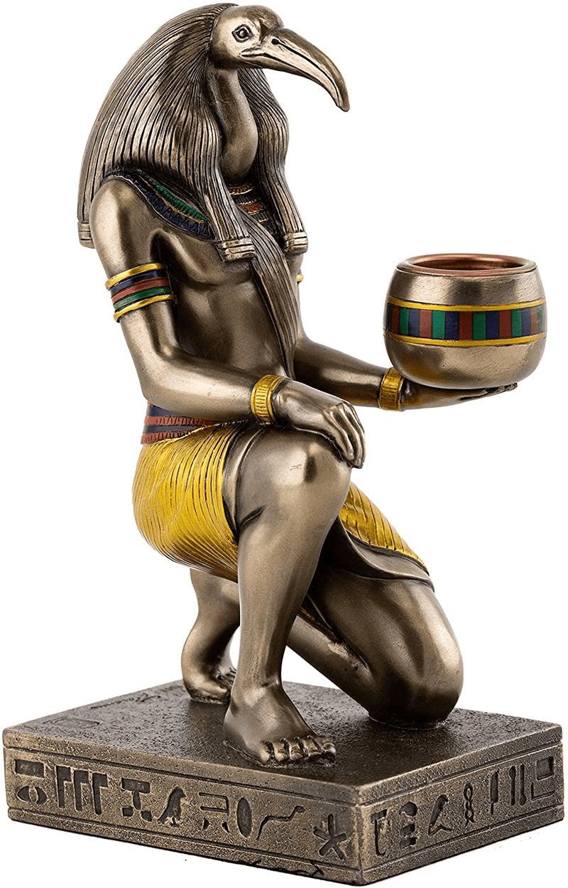 Top Collection Thoth Statue - Egyptian God of Knowledge and Wisdom Candle Holder Sculpture in Premium Cold Cast Bronze - 6.25-Inch Collectible Egypt Scribe Tehuti Figurine Home & Garden > Decor > Home Fragrance Accessories > Candle Holders Top Collection Default Title  