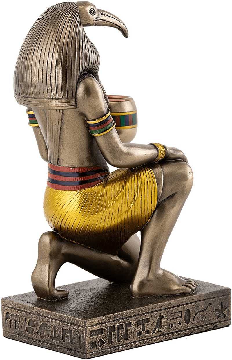 Top Collection Thoth Statue - Egyptian God of Knowledge and Wisdom Candle Holder Sculpture in Premium Cold Cast Bronze - 6.25-Inch Collectible Egypt Scribe Tehuti Figurine Home & Garden > Decor > Home Fragrance Accessories > Candle Holders Top Collection   