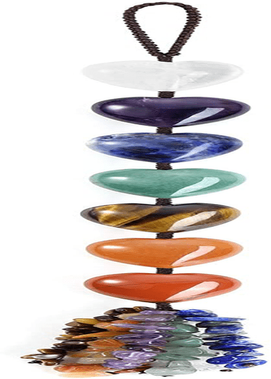 Top Plaza 7 Chakra Stones Healing Crystals Tree of Life Wall Hanging Ornament Decoration for Good Luck Reiki Yoga Meditation Protection Mothers Day Mom Gifts Home & Garden > Decor > Seasonal & Holiday Decorations& Garden > Decor > Seasonal & Holiday Decorations Top Plaza Crystal Heart Ornament  
