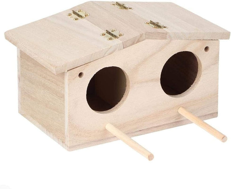 TOPINCN Wooden Creative Bird Nest Wooden Pet Bird Nest House Breeding Box Cage Bird Cage Accessories Parrot Swallow Animals & Pet Supplies > Pet Supplies > Bird Supplies > Bird Cages & Stands TOPINCN   