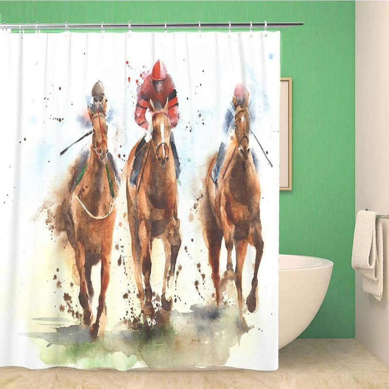 Topyee Shower Curtain Cartoon Household Appliances for Cooking and Cleaning Electric Teapot 72X84 Inches Waterproof Polyester Bathroom Decor Curtain Set with Hooks Home & Garden > Household Supplies > Household Cleaning Supplies Topyee Color 7 66"x72" 