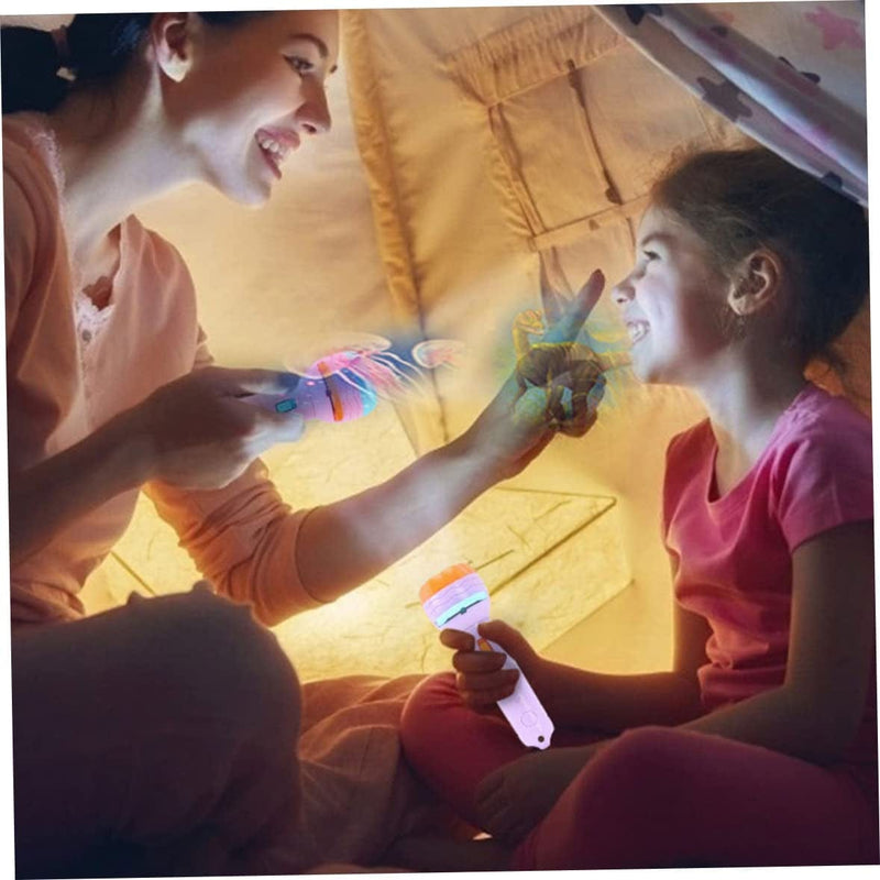Torch Projector Projection Lighting Story Torches Light Toy Slide Lamp Educational Learning Bedtime Night Light for Kids 3 4 5 6 Years Old Purple |Rainbow Circle Hardware > Tools > Flashlights & Headlamps > Flashlights Domccy   