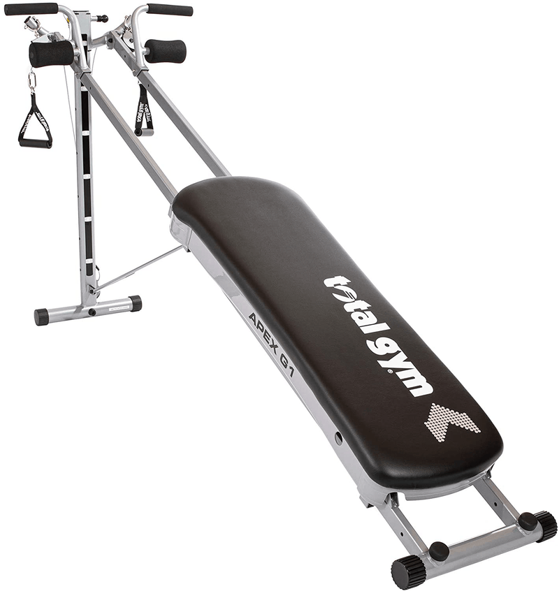 Total Gym APEX Versatile Indoor Home Workout Total Body Strength Training Fitness Equipment with up to 10 Levels of Resistance and Attachments