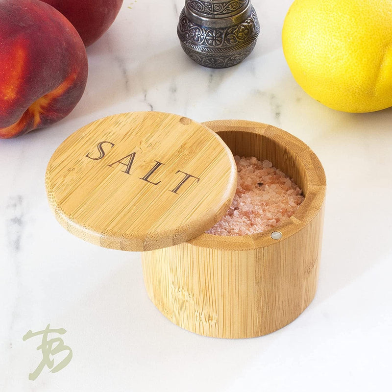 Totally Bamboo Salt Cellar Bamboo Storage Box with Magnetic Swivel Lid, 6 Ounce Capacity, "Salt" Engraved on Lid Home & Garden > Household Supplies > Storage & Organization Totally Bamboo   