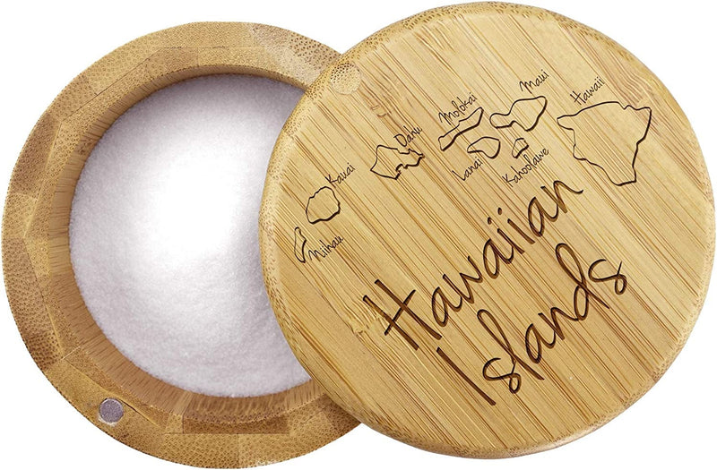 Totally Bamboo Salt Cellar Bamboo Storage Box with Magnetic Swivel Lid, 6 Ounce Capacity, "Salt" Engraved on Lid Home & Garden > Household Supplies > Storage & Organization Totally Bamboo Hawaiian Islands  