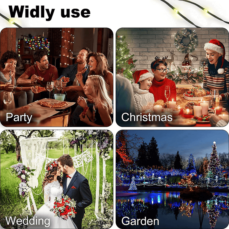 TOUBIK 300 LED Christmas Lights Outdoor Indoor with Newest Wire, 110Ft 8 Modes Multicolor End-to-End Plug in Fairy String Light for Xmas Tree Party Wedding Outside Decorations Home & Garden > Decor > Seasonal & Holiday Decorations& Garden > Decor > Seasonal & Holiday Decorations TOUBIK   