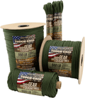TOUGH-GRID 550Lb Paracord/Parachute Cord - 100% Nylon Mil-Spec Type III Paracord Used by the US Military, Great for Bracelets and Lanyards Sporting Goods > Outdoor Recreation > Camping & Hiking > Camp Furniture TOUGH-GRID Camo Green 100Ft. (COILED IN BAG) 