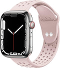 Toutouzhang Sport Bands Compatible with Apple Watch Band 38Mm 40Mm 41Mm 42Mm 44Mm 45Mm 49Mm S/M M/L for Women/Men Waterproof Soft Silicone Replacement Strap Accessories for Iwatch Ultra SE Series 8/7/6/5/4/3/2/1 Sporting Goods > Outdoor Recreation > Winter Sports & Activities Toutouzhang Pink Sand 38mm/40mm/41mm S/M 
