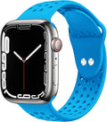 Toutouzhang Sport Bands Compatible with Apple Watch Band 38Mm 40Mm 41Mm 42Mm 44Mm 45Mm 49Mm S/M M/L for Women/Men Waterproof Soft Silicone Replacement Strap Accessories for Iwatch Ultra SE Series 8/7/6/5/4/3/2/1 Sporting Goods > Outdoor Recreation > Winter Sports & Activities Toutouzhang Surf Blue 42mm/44mm/45mm/49mm M/L 