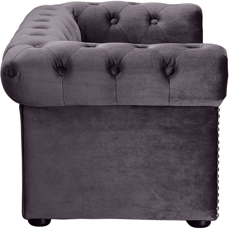 TOV Furniture the Dachshund Collection Velvet Upholstered Handmade Elevated Sofa Pet Dog Bed