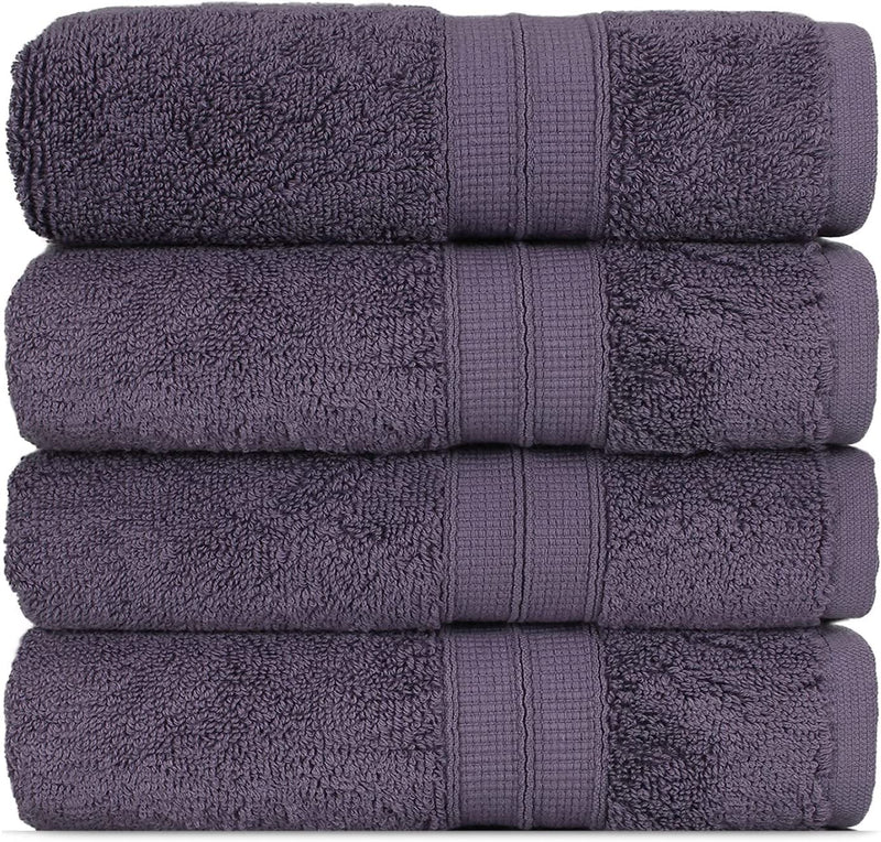 Towel Bazaar Soft & Absorbent Premium Cotton Turkish Towels (Wedgewood, 2-Piece Bath Sheets) Home & Garden > Linens & Bedding > Towels Towel Bazaar Plum 4-Piece Washcloths 