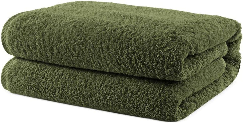 Towel Bazaar Soft & Absorbent Premium Cotton Turkish Towels (Wedgewood, 2-Piece Bath Sheets) Home & Garden > Linens & Bedding > Towels Towel Bazaar Moss Green 40" x 80" 