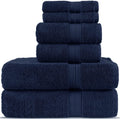 Towel Bazaar Soft & Absorbent Premium Cotton Turkish Towels (Wedgewood, 2-Piece Bath Sheets) Home & Garden > Linens & Bedding > Towels Towel Bazaar Navy Blue 6-Piece Towel Set 