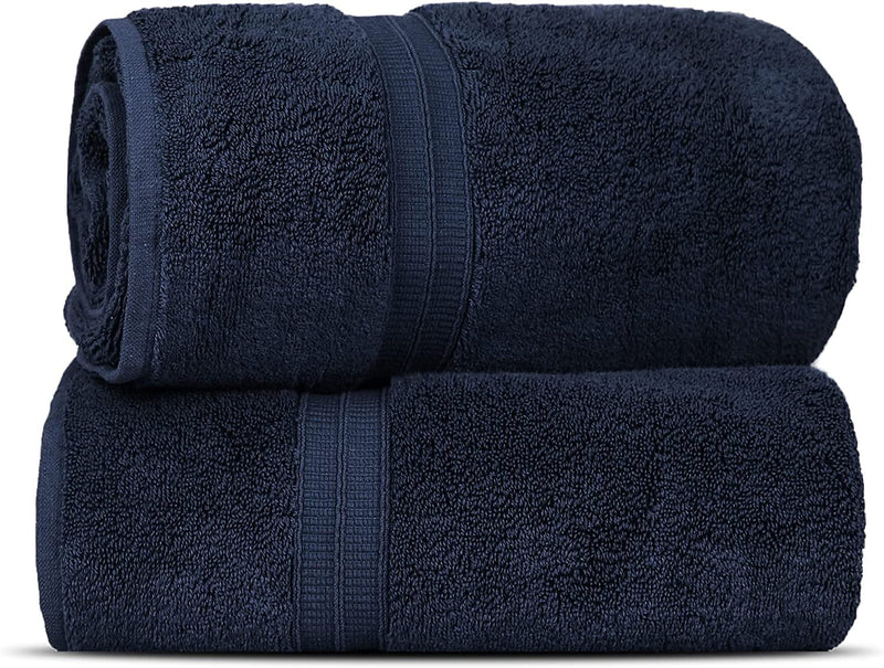 Towel Bazaar Soft & Absorbent Premium Cotton Turkish Towels (Wedgewood, 2-Piece Bath Sheets) Home & Garden > Linens & Bedding > Towels Towel Bazaar Navy Blue 2-Piece Bath Sheets 