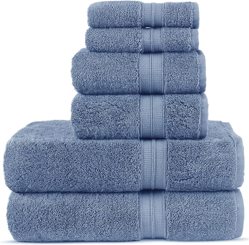 Towel Bazaar Soft & Absorbent Premium Cotton Turkish Towels (Wedgewood, 2-Piece Bath Sheets) Home & Garden > Linens & Bedding > Towels Towel Bazaar Wedgewood 6-Piece Towel Set 