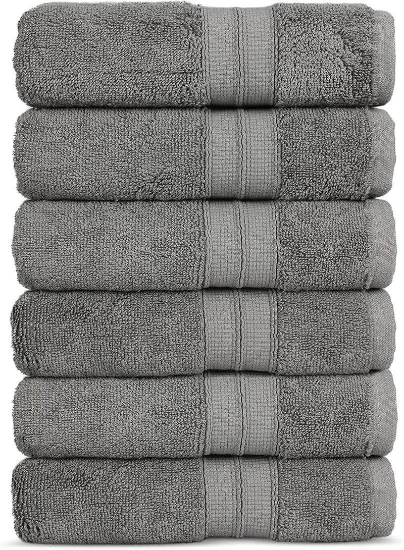 Towel Bazaar Soft & Absorbent Premium Cotton Turkish Towels (Wedgewood, 2-Piece Bath Sheets) Home & Garden > Linens & Bedding > Towels Towel Bazaar Gray 6-Piece Hand Towels 