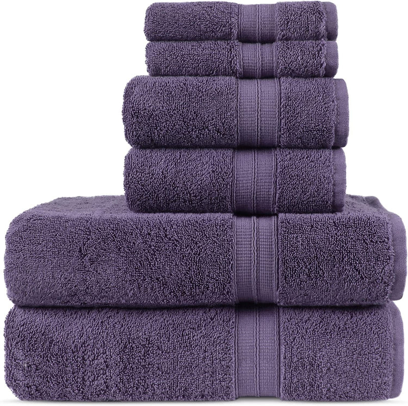 Towel Bazaar Soft & Absorbent Premium Cotton Turkish Towels (Wedgewood, 2-Piece Bath Sheets) Home & Garden > Linens & Bedding > Towels Towel Bazaar Plum 6-Piece Towel Set 