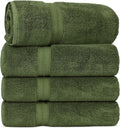 Towel Bazaar Soft & Absorbent Premium Cotton Turkish Towels (Wedgewood, 2-Piece Bath Sheets) Home & Garden > Linens & Bedding > Towels Towel Bazaar Moss Green 4-Piece Bath Towels 