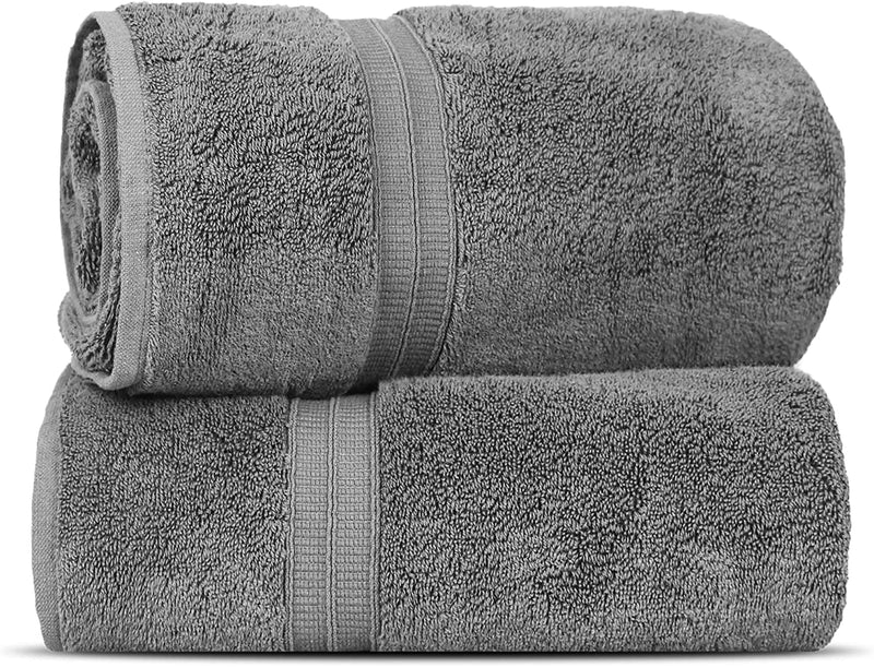 Towel Bazaar Soft & Absorbent Premium Cotton Turkish Towels (Wedgewood, 2-Piece Bath Sheets) Home & Garden > Linens & Bedding > Towels Towel Bazaar Gray 2-Piece Bath Sheets 