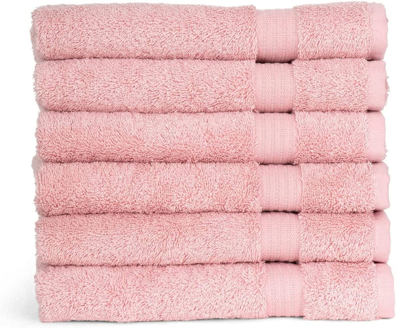 Towelselections Soft and Absorbent Towels Cotton for Bathroom Hotel Shower Spa Gym, 2 Bath Towels Crocus Home & Garden > Linens & Bedding > Towels TowelSelections Powder Pink 6 x Hand Towels 