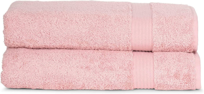 Towelselections Soft and Absorbent Towels Cotton for Bathroom Hotel Shower Spa Gym, 2 Bath Towels Crocus Home & Garden > Linens & Bedding > Towels TowelSelections Powder Pink 2 x Bath Towels 