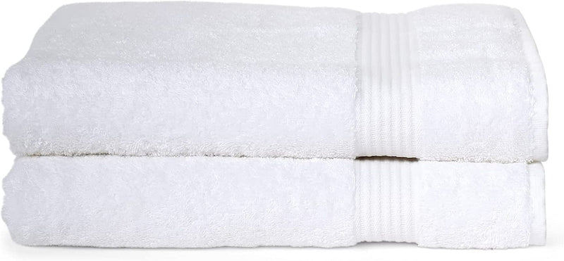 Towelselections Soft and Absorbent Towels Cotton for Bathroom Hotel Shower Spa Gym, 2 Bath Towels Crocus Home & Garden > Linens & Bedding > Towels TowelSelections White 2 x Bath Towels 