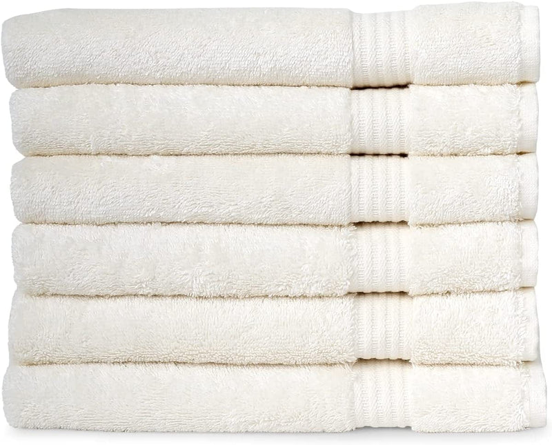 Towelselections Soft and Absorbent Towels Cotton for Bathroom Hotel Shower Spa Gym, 2 Bath Towels Crocus Home & Garden > Linens & Bedding > Towels TowelSelections Ivory 6 x Hand Towels 