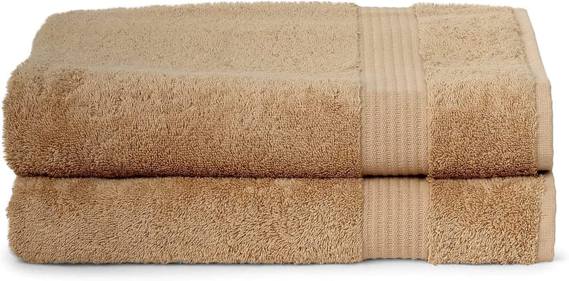 Towelselections Soft and Absorbent Towels Cotton for Bathroom Hotel Shower Spa Gym, 2 Bath Towels Crocus Home & Garden > Linens & Bedding > Towels TowelSelections Beige 2 x Bath Towels 