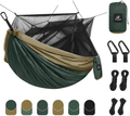 Towsont Single & Double Camping Hammock with Mosquito/Bug Net, Portable Parachute Nylon Hammock with Tree Ropes Sporting Goods > Outdoor Recreation > Camping & Hiking > Mosquito Nets & Insect Screens Towsont Army Green&khaki One Person 