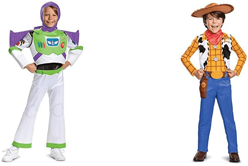 Toy Story Toddler Boy's Buzz Lightyear Deluxe Costume Apparel & Accessories > Costumes & Accessories > Costumes Disguise Costume + Woody Classic Toy Story 4 Costume X-Small (3T-4T) 