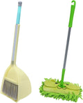 TOYANDONA Home Appliance Toy 3Pcs Mini Broom Children Mop and Dustpan Home Sweeping Toys Kids Cleaning Set Pretend Play for Toddlers (Yellow and Green) Toddler Cleaning Set Home & Garden > Household Supplies > Household Cleaning Supplies TOYANDONA Yellow Green 52x16x12cm 