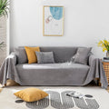 TOYROOM Simple Gray Couch Cover for 3 Cushion Sectional Sofa Cover,Couch Cover for Dogs Non-Slip Chenille Couch Cover X-Large Couch Cushion Covers for Loveseat Sofa Cover for Dogs,71"*134" Gray Home & Garden > Decor > Chair & Sofa Cushions TOYROOM Solid Grey Large (71"x 118") 