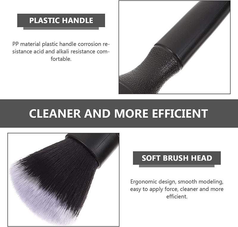 Toyvian 2Pcs Keyboard Cleaning Brush Detailing Brushes Car Dash Dust Brushes anti Static Brushes for Cleaning Keyboard Car Seat Wall Gap Water Cup Home Appliances Home & Garden > Household Supplies > Household Cleaning Supplies Toyvian   