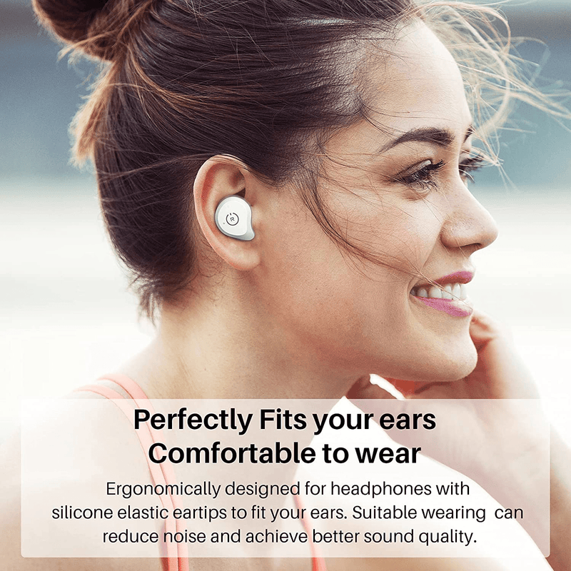 TOZO NC9 Hybrid Active Noise Cancelling Wireless Earbuds, ANC in Ear Headphones IPX6 Waterproof Bluetooth 5.0 Stereo Earphones, Immersive Sound Premium Deep Bass Headset,White Electronics > Audio > Audio Components > Headphones & Headsets > Headphones TOZO   