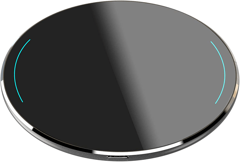TOZO W1 Wireless Charger Thin Aviation Aluminum Computer Numerical Control Technology Fast Charging Pad Black (NO AC Adapter) Electronics > Electronics Accessories > Power > Power Adapters & Chargers TOZO Space Gray  